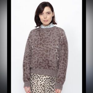 Sea New York Leopard Sweater Mohair Wool Blend